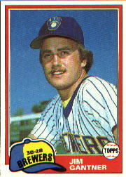 1981 Topps Baseball Cards      482     Jim Gantner